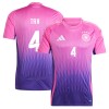 Maillot de Supporter Allemagne Tah 4 Extérieur Euro 2024 Pour Homme